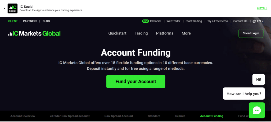 IC Markets Review Deposits