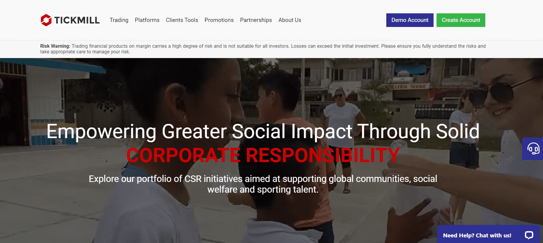 Tickmill Corporate Social Responsibility