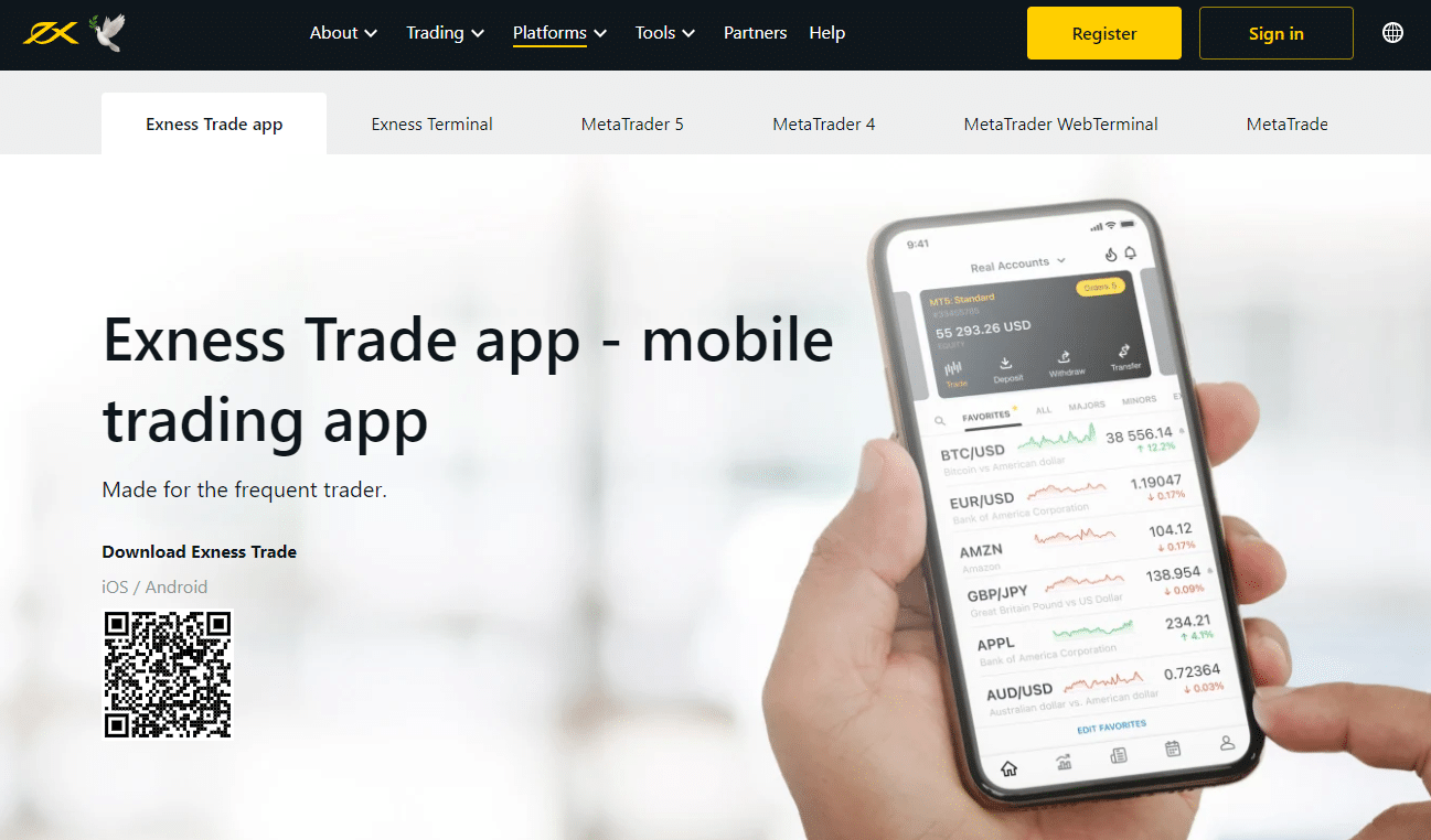 Exness Mobile Trading App