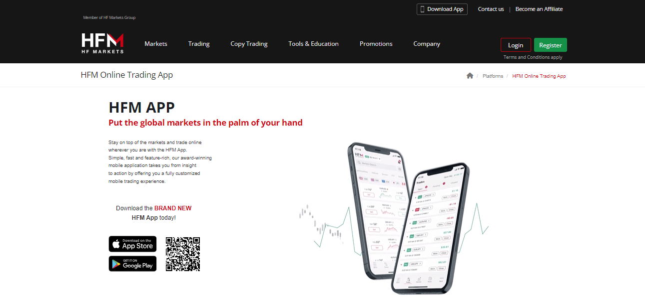 HF Markets Mobile App